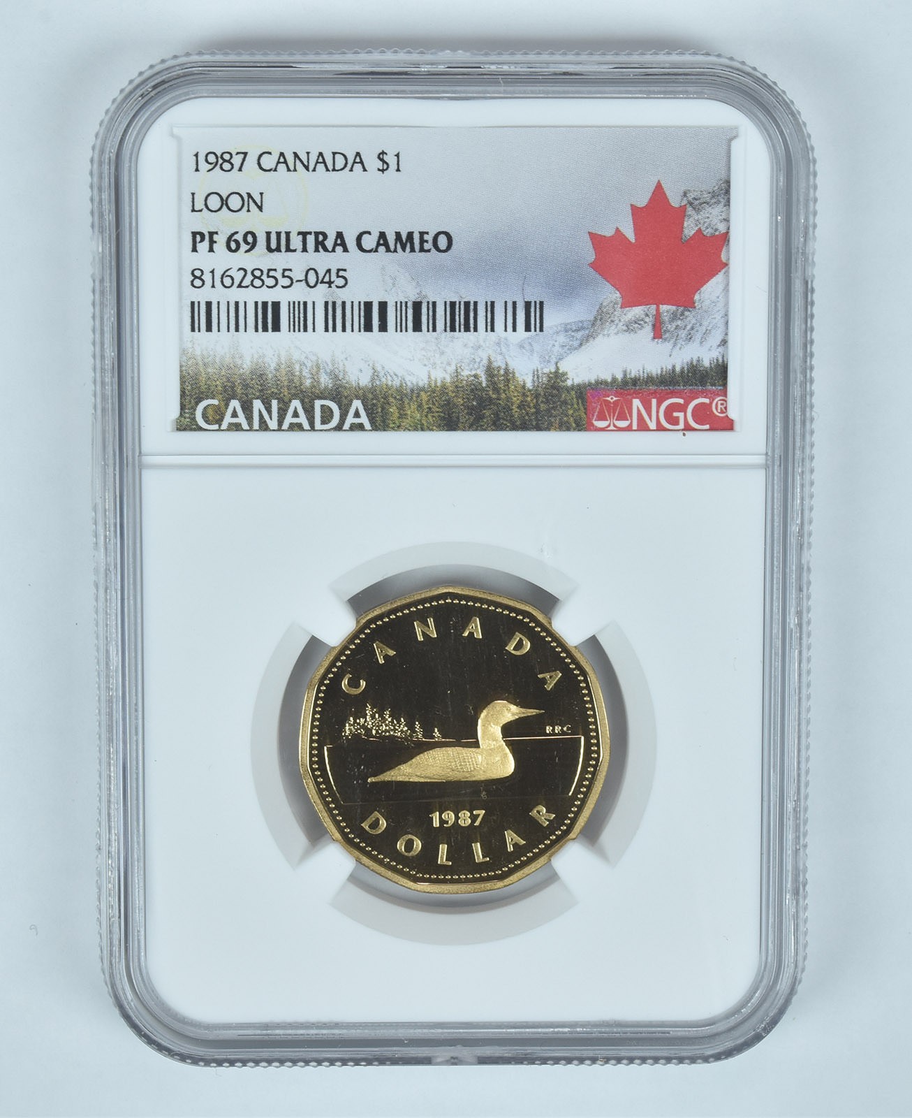 1987 Canada 1 Dollar Loon PF69 UCAM NGC Canada Label