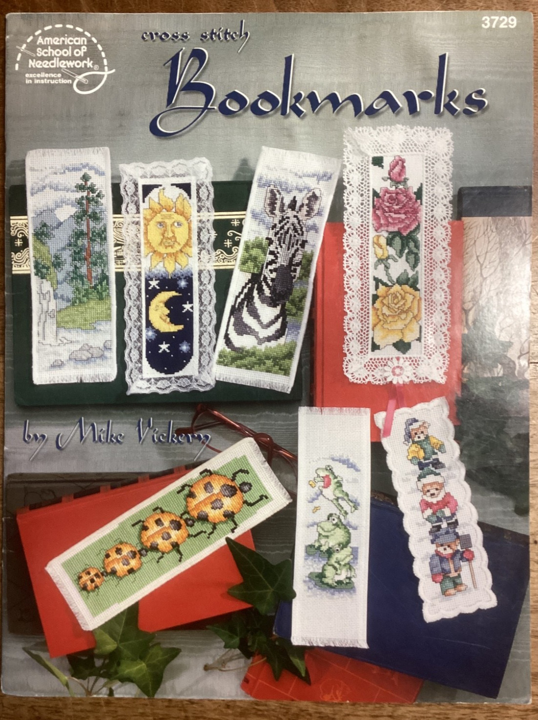 BOOKMARKS by MIKE VICKERY cross stitch leaflet GOOD