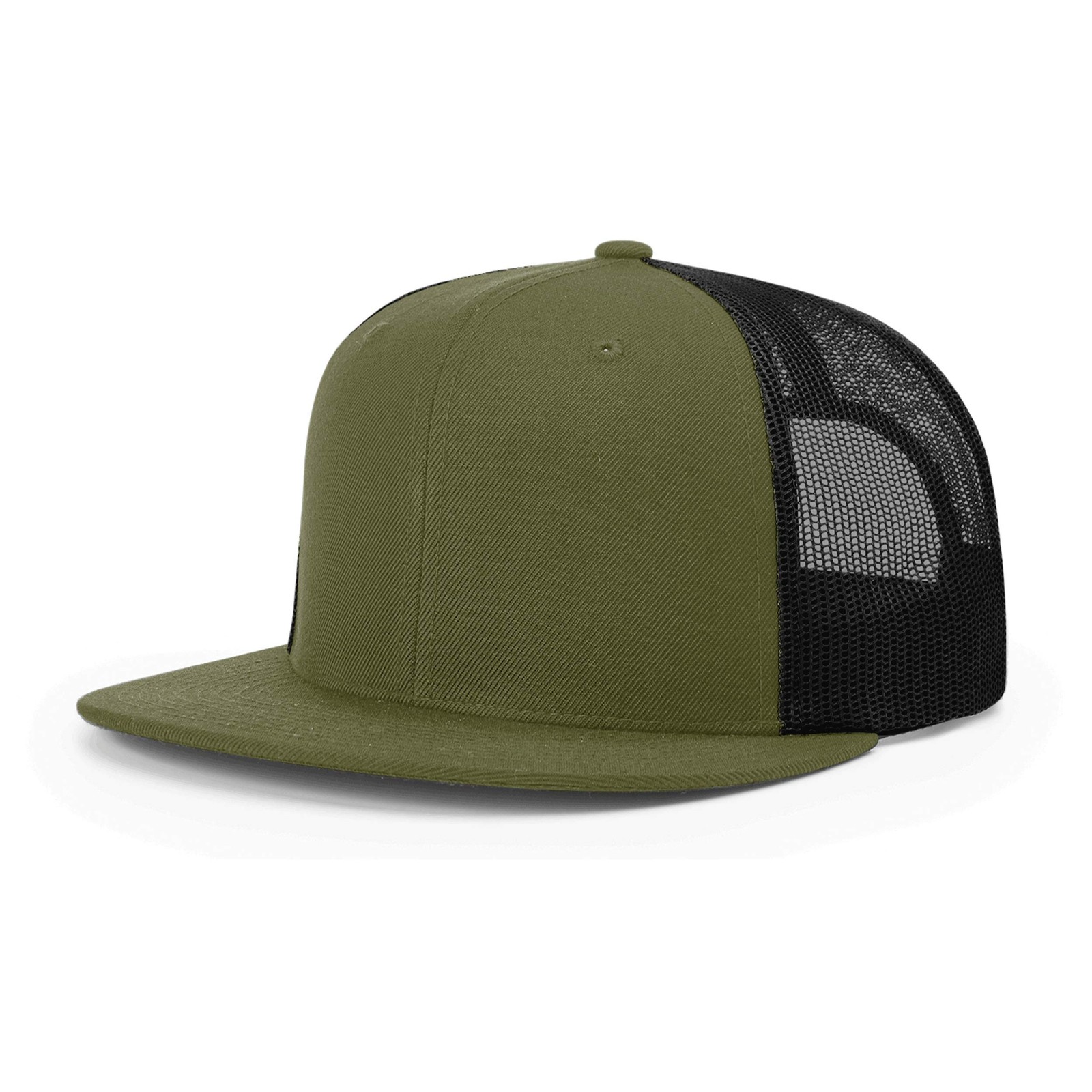 Richardson Unisex 511 Flatbill Trucker Adjustable One Size, Loden/Black
