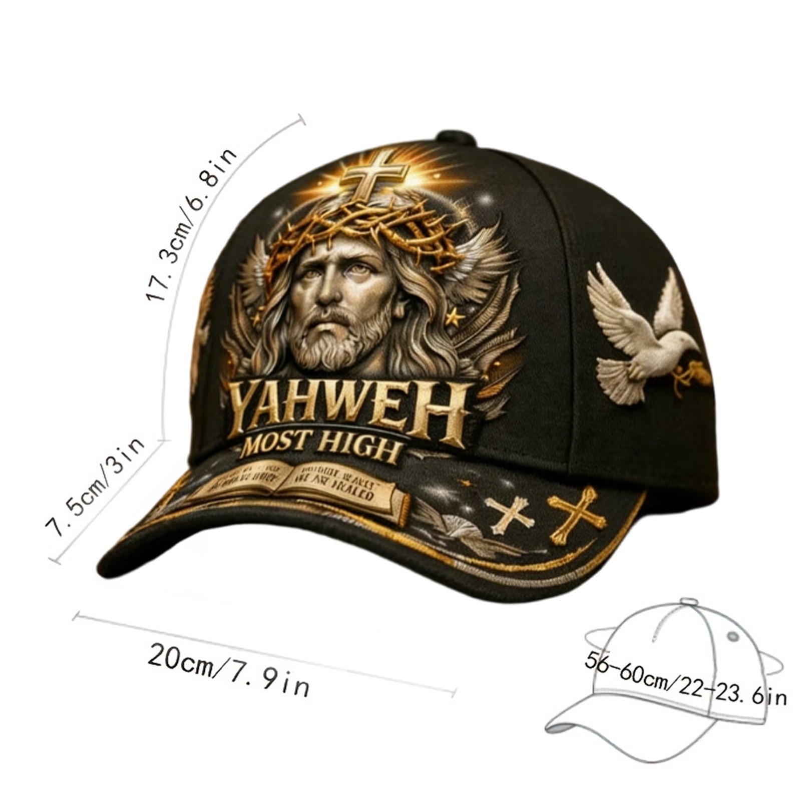 2026 YAHWEH The True Light Faith Printed Hat Unisex Baseball Cap