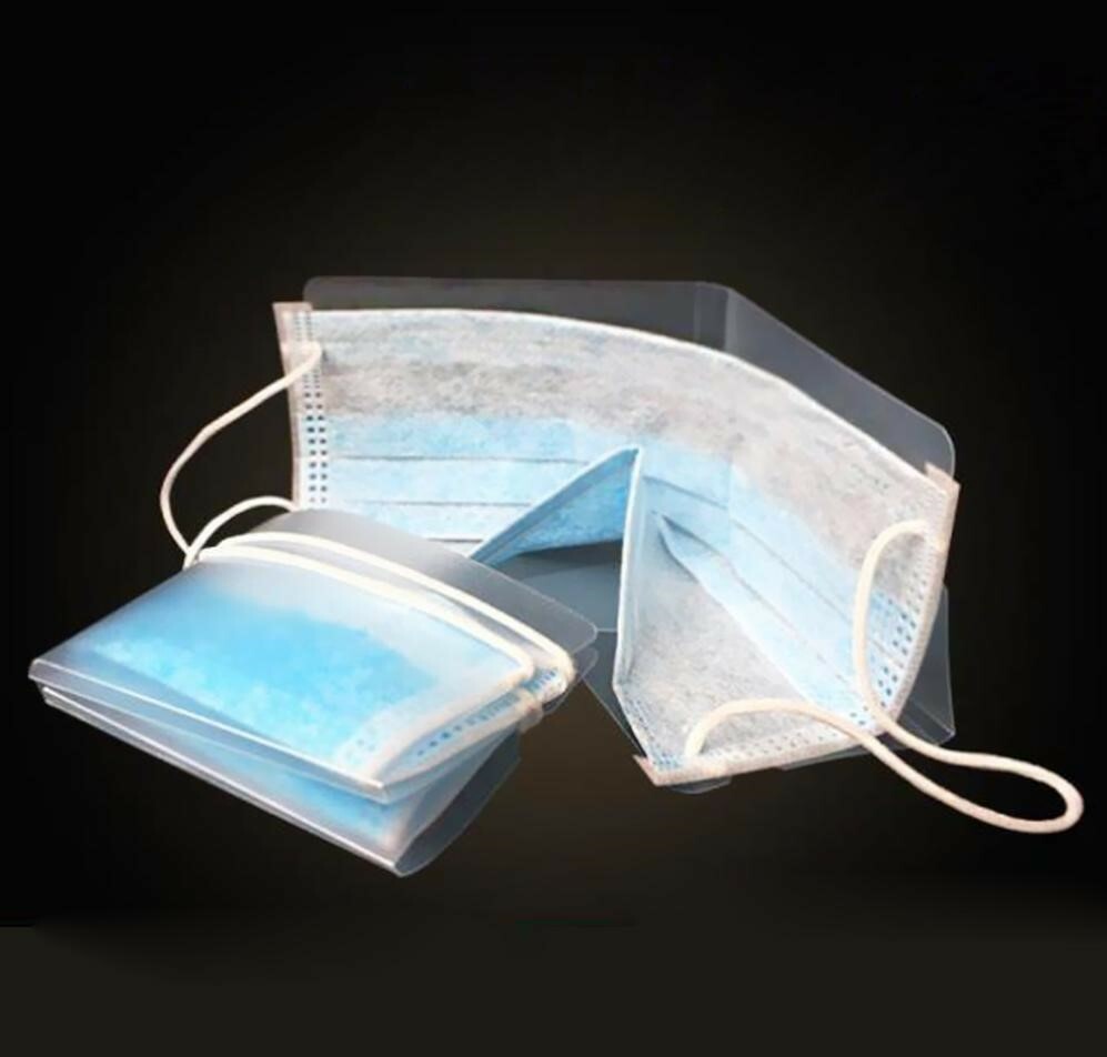 10 Pack Face Mask Storage Organizer Clear Reusable Portable Foldable