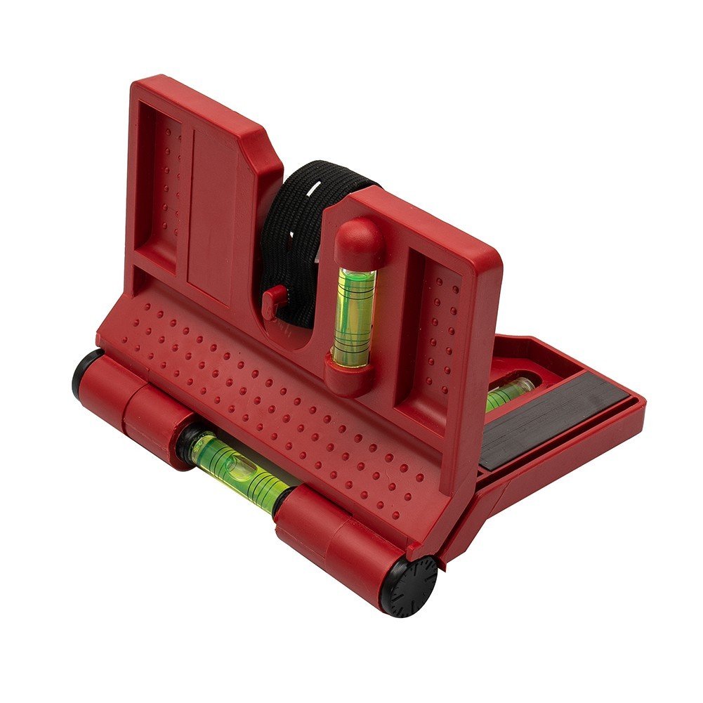 Fence Post Level Tool Versatile Adjustable Plastic Red Vertical 3 Vials