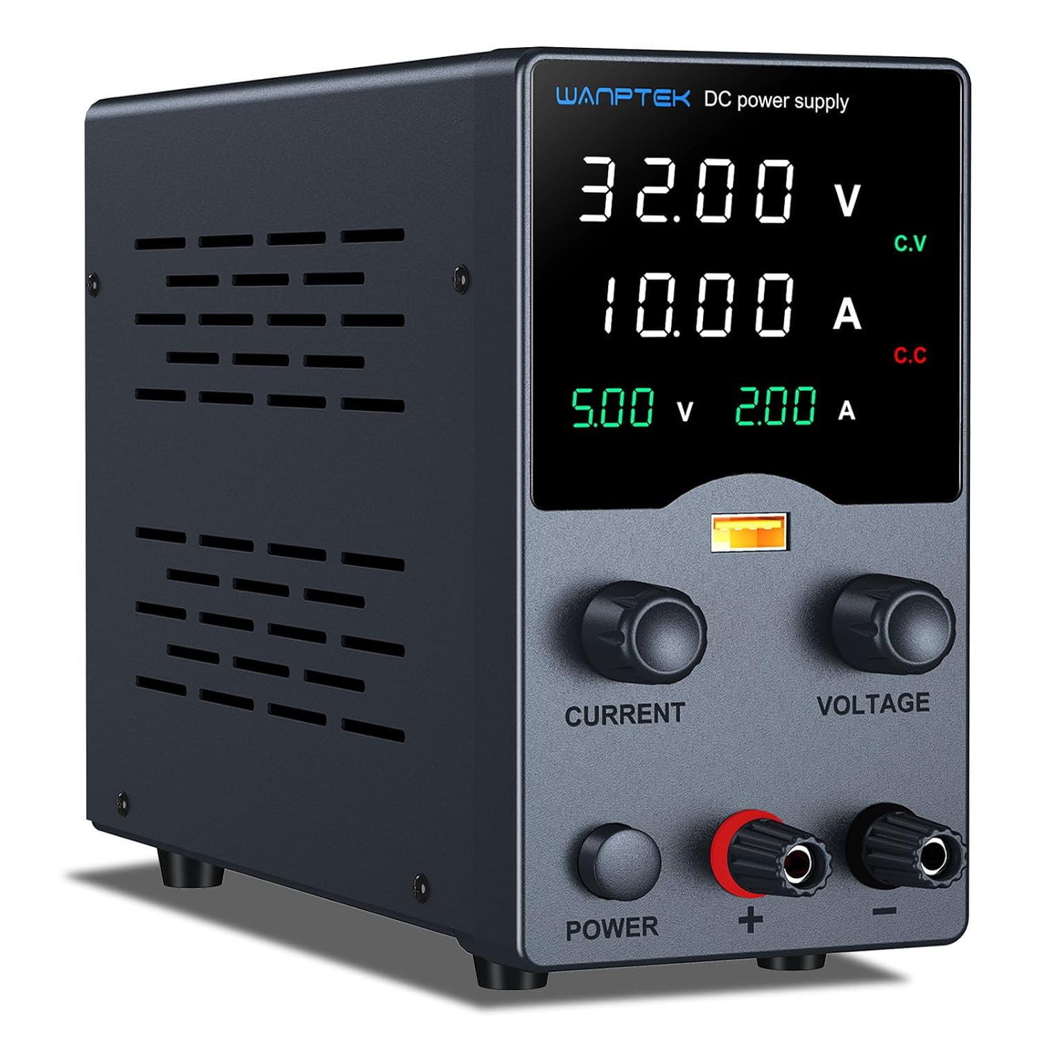 WANPTEK DC Power Supply Variable 30V 10A, Adjustable Bench Power Supply with Pre