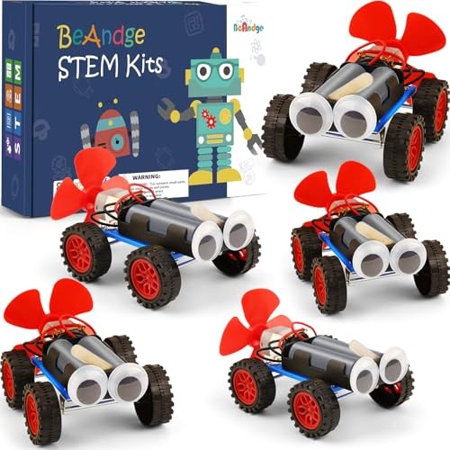 STEM Science Kits for Kids, 5 Set Wind Powered Car for Boy Toys Bulk Gifts |
