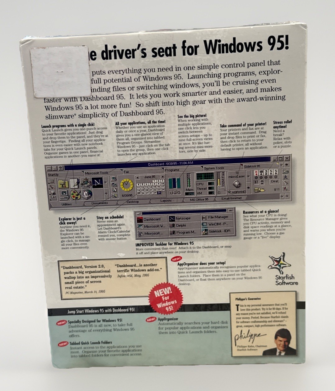 Dashboard 2.0 Windows 95 PC CD-ROM Edition Starfish RARE FACTORY SEALED NEW
