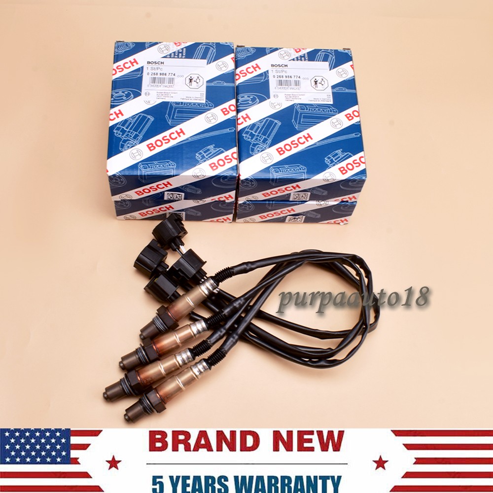 4PCS Bosch Oxygen O2 Sensor for 2001-2018 Jeep Wrangler All V6 3.6L 3.8L L6 4.0L