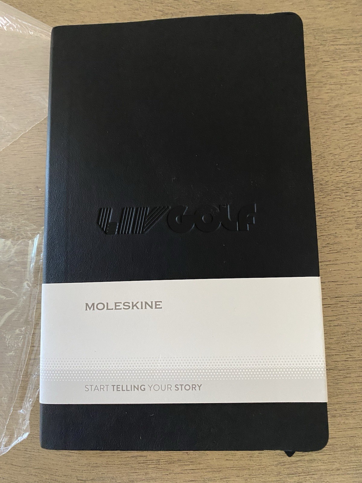 NEW LIV Golf Embossed Moleskin Black Ruled Souvenir Journal 8 1/4” X 5 1/8”