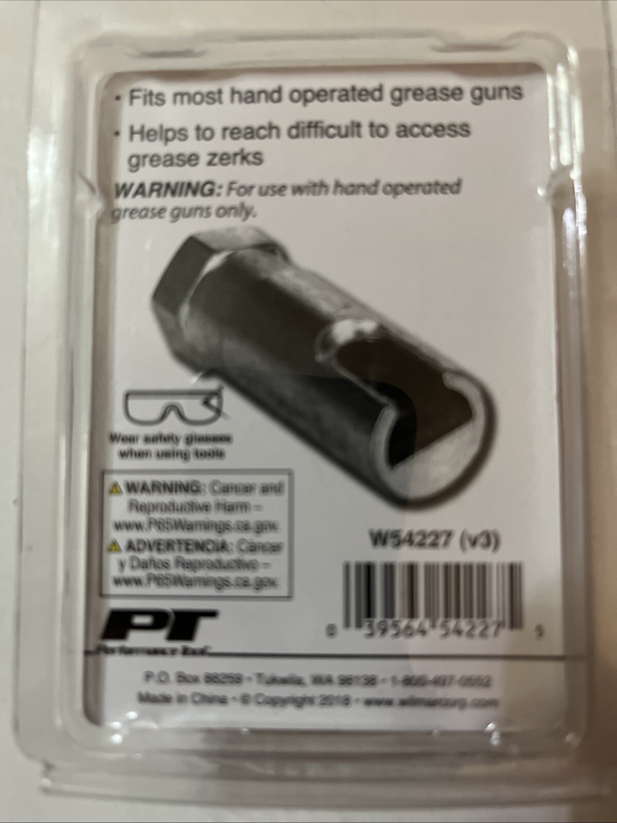 Performance Tool Right Angle Grease Gun Coupler W54227