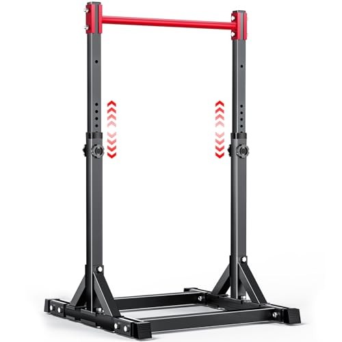 Pull Up Station, Power Tower Adjustable Pull Up Bar Free Standing, Pull Up Red
