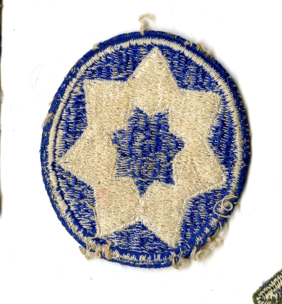 7th Service Command White Back Patch WWII Vintage Plains States