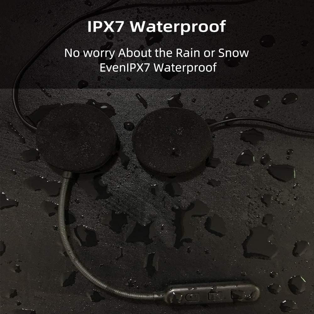 Waterproof Bluetooth Headset for Motorcycles - Hands-Free & 60H Playtime