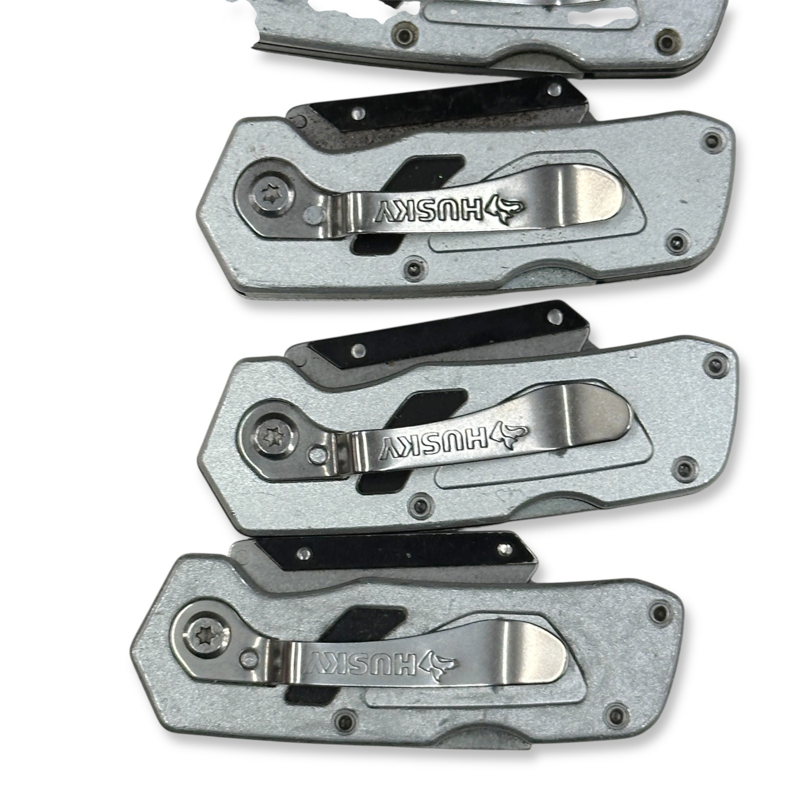 Husky Folding Box Cutters Utility Knife Tool Set, 5 Pieces