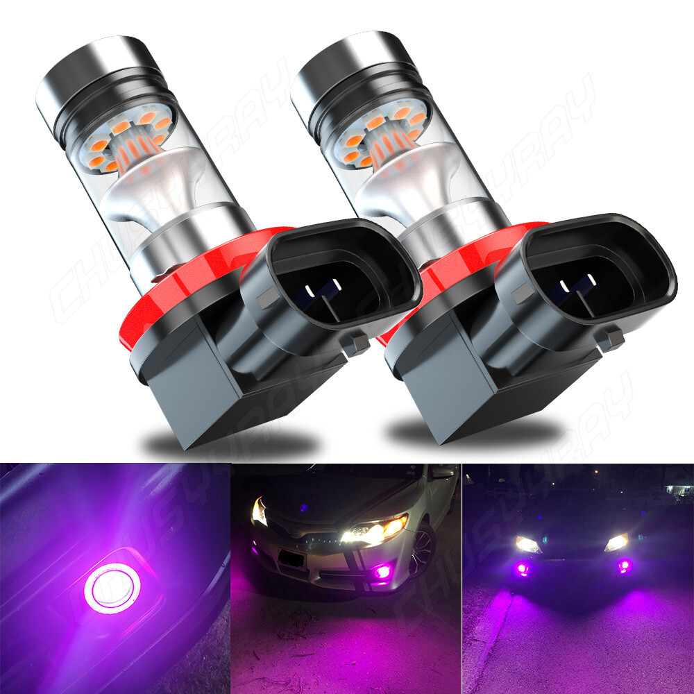 For Honda Civic 2016 -2018 2019 2020 2x Purple Beam LED Fog Light Bulbs Kit