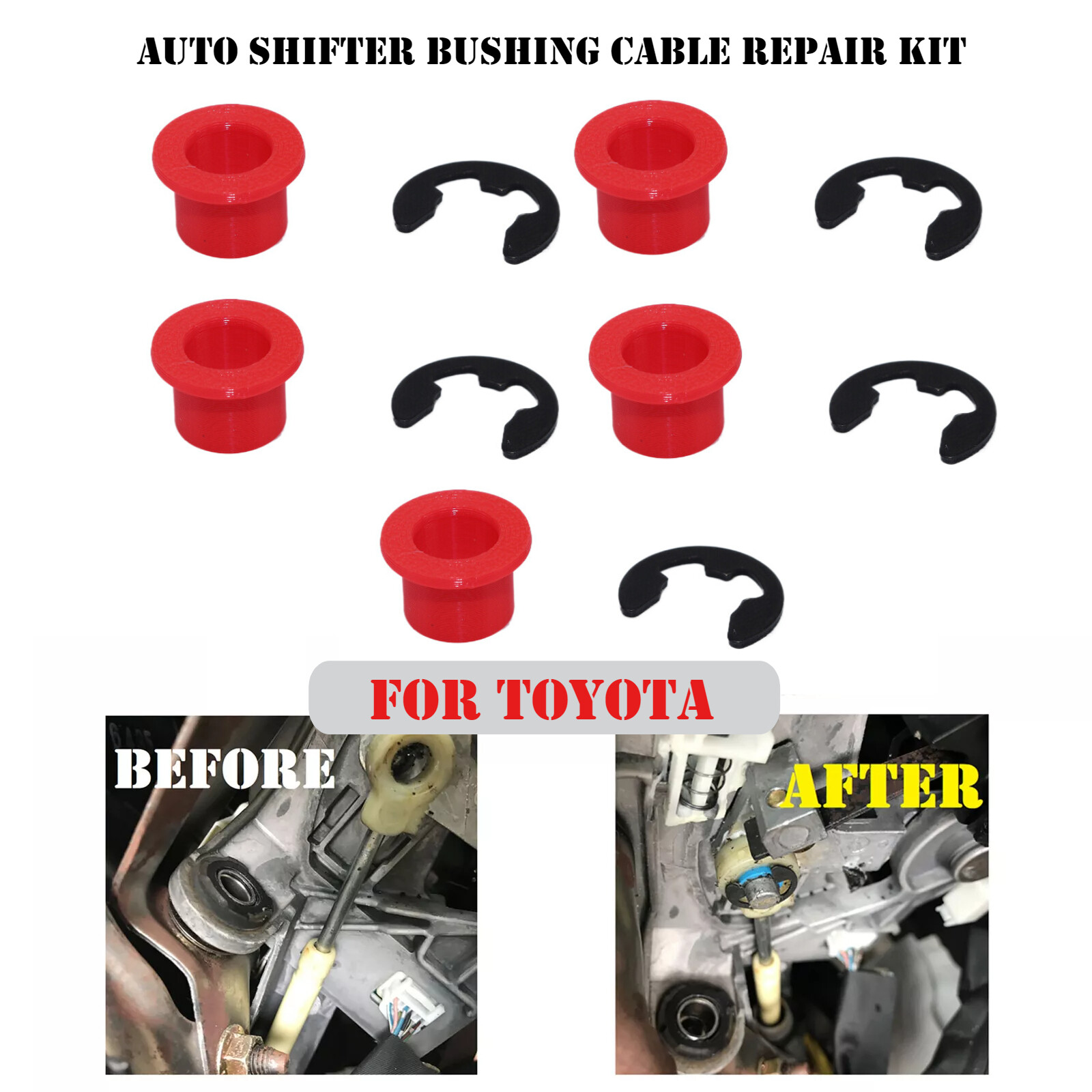 5X Upgrade Auto Gear Shifter Cable Shift Linkage Bushing For Toyota Repair Kit