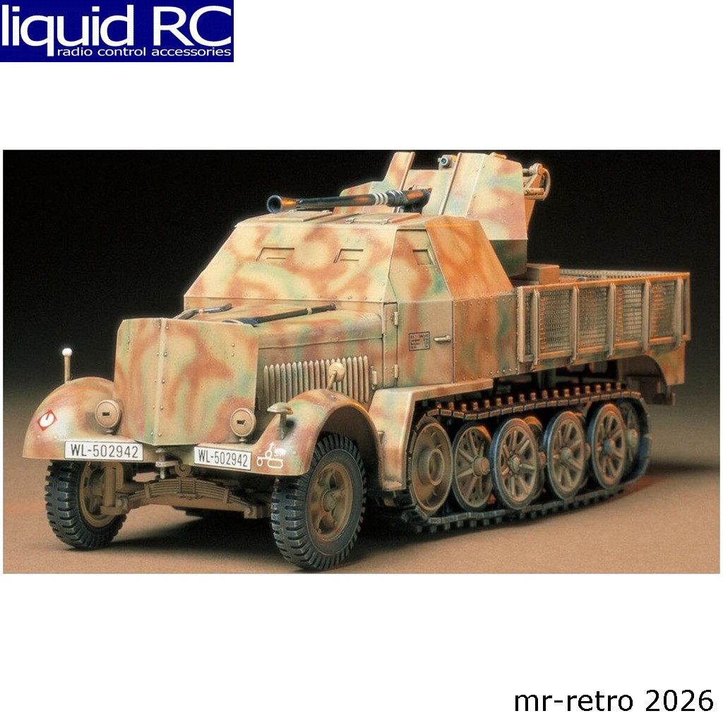 Tamiya USA TAM35144 1/35 German 8ton Semi-Track 3.7cm Flak 37 Sd.Kfz. 7/2