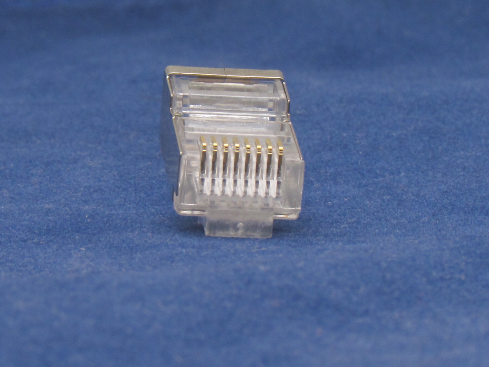 10 Pcs RJ45 Network Shielded Modular Plug CAT5e 8P8C Connector End Pass Through