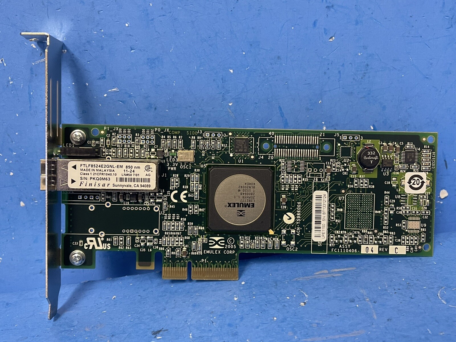 HP 397739-001 Fibre Channel Card LPE1150 4Gbps Pci-E FC1120005-04A A8002-60001