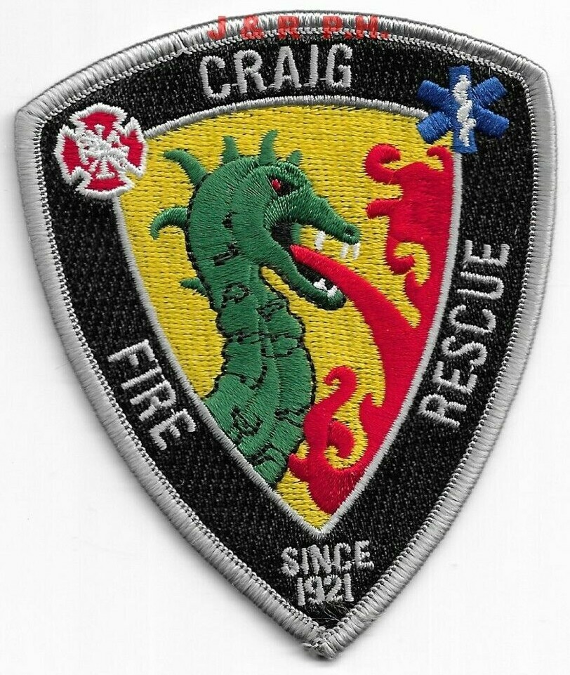 *NEW*  Craig  Fire - Rescue, Colorado  (3.25" x 4" size) fire patch