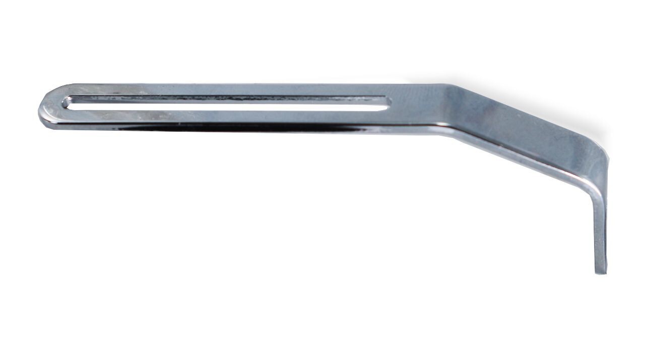 Pickguard Bracket Arch Top Angled Chrome Long 086006CH