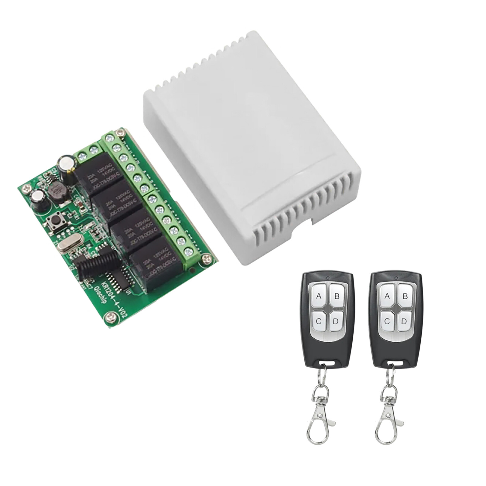 4-Channel Wireless Remote Control Switch With Receiver + Transmitter 443MHz