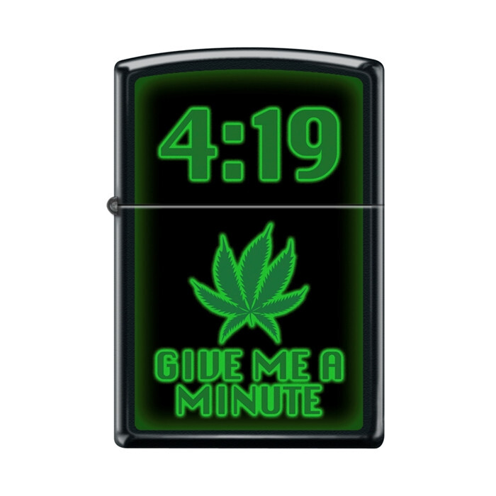 Zippo Lighter -It's 4:19 on Black Matte - 856185
