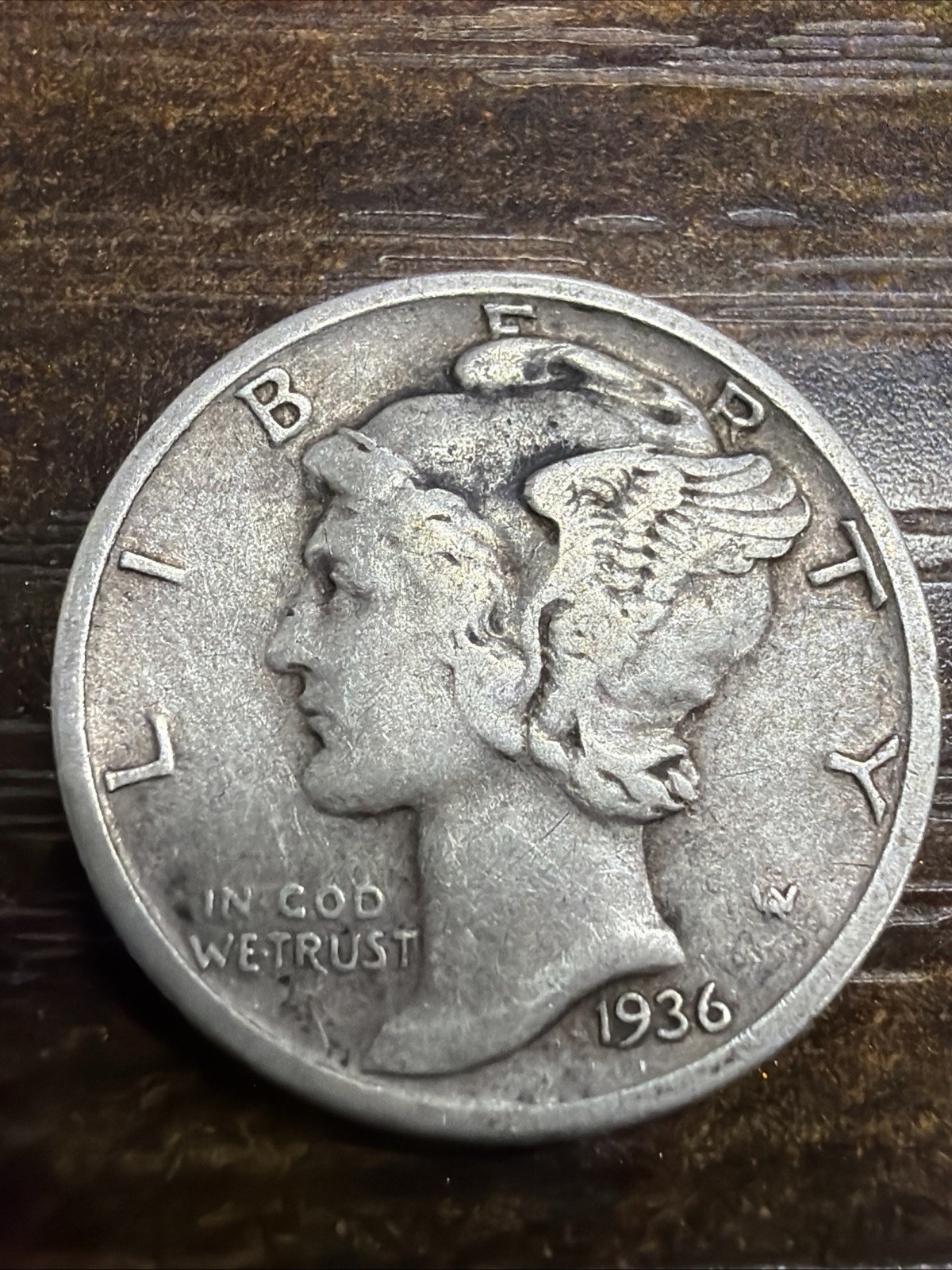 1936 Mercury Dime - Actual Silver Coin  Shown Same Day Shipping