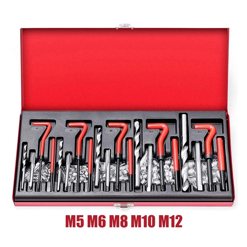 131pc Metric Thread Repair Tool | HSS Drill Helicoil Repair Kit M5 M6 M8 M10 M12