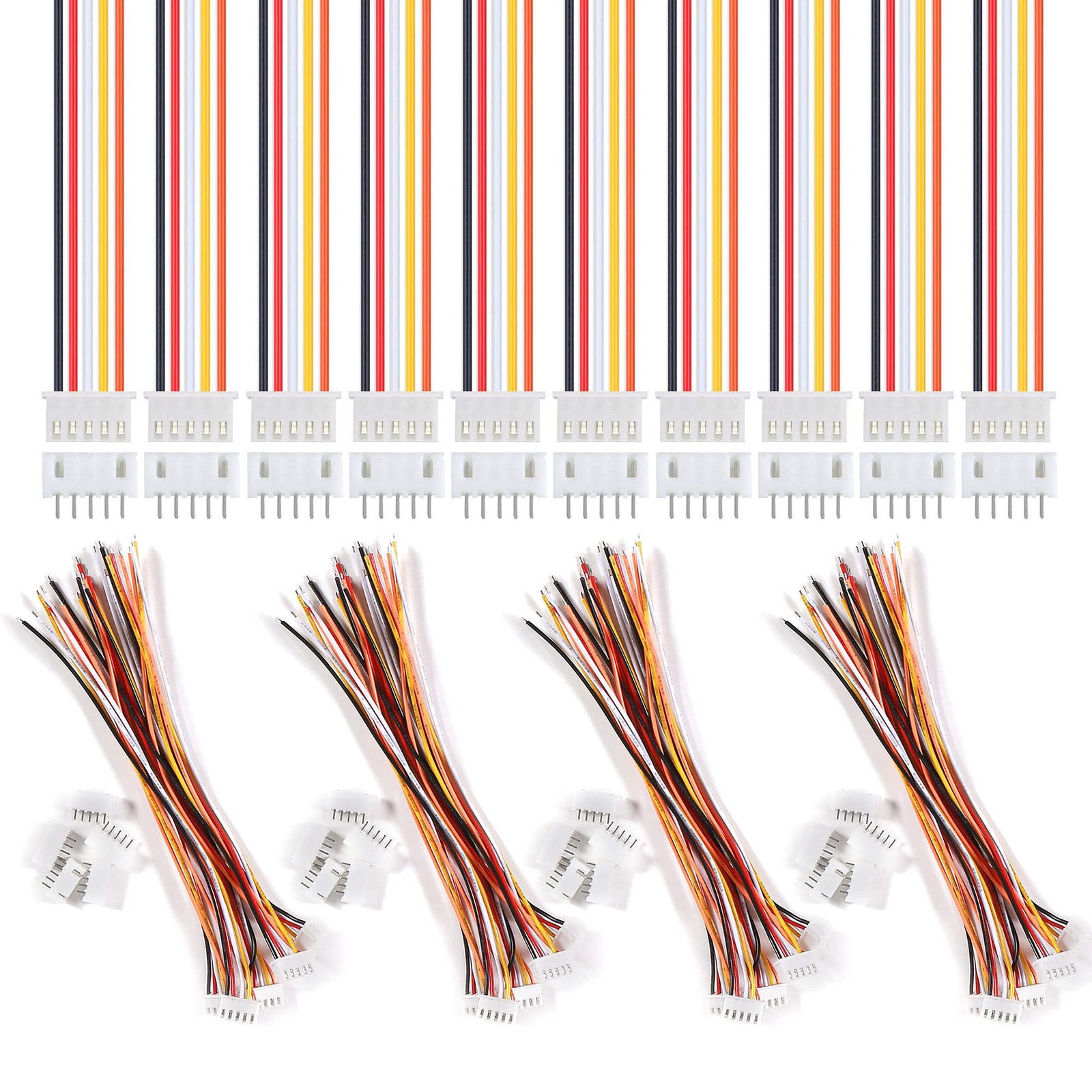 ALAMSCN 20 Pairs 5 Pin for JST-XH Connector Kit, XH 2.54mm 5pin 5pin*20pairs