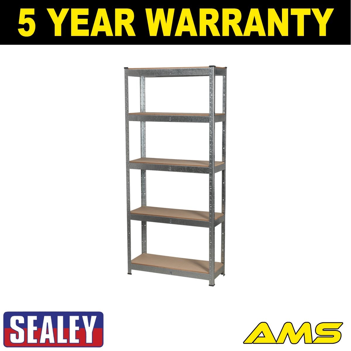 Sealey Racking Unit with 5 Shelves 150kg Capacity Per Level AP6150GS
