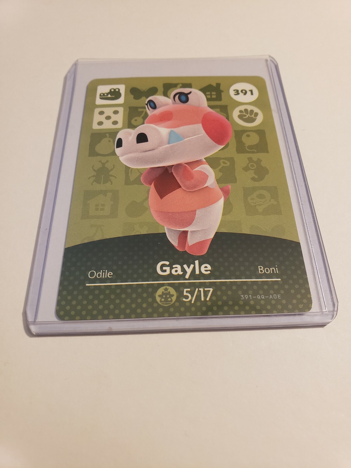 Gayle # 391 Animal Crossing Amiibo Card AUTHENTIC Series 4 NEW NEVER SCANNED!
