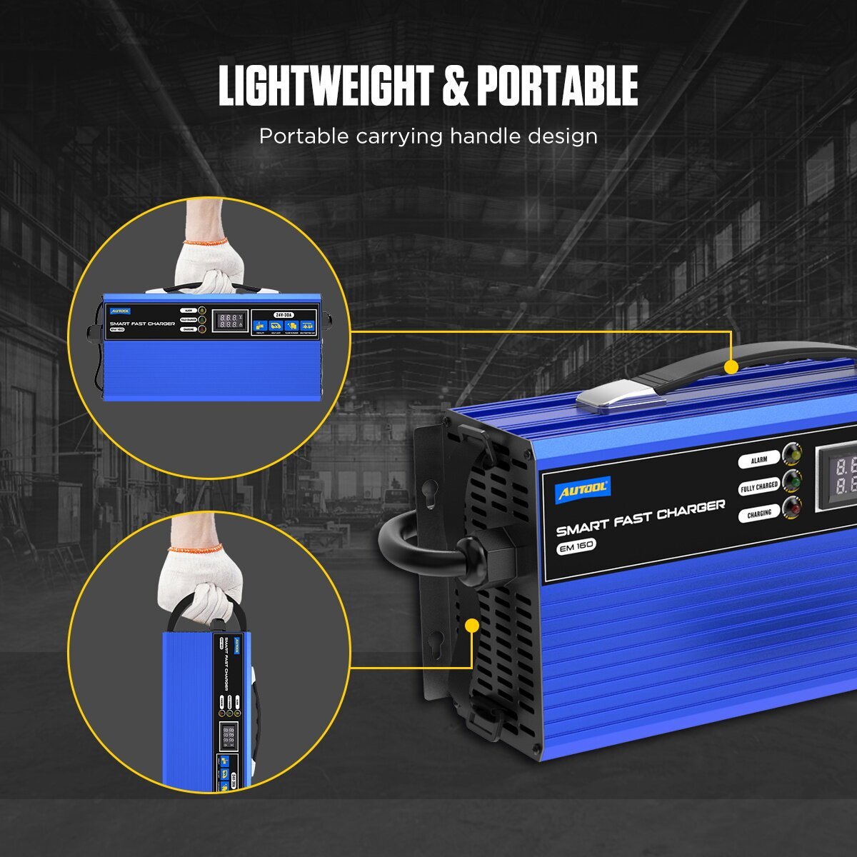 24V Golf Cart Battery Charger Fully-Automatic Smart Charger Forklift Golf Cart