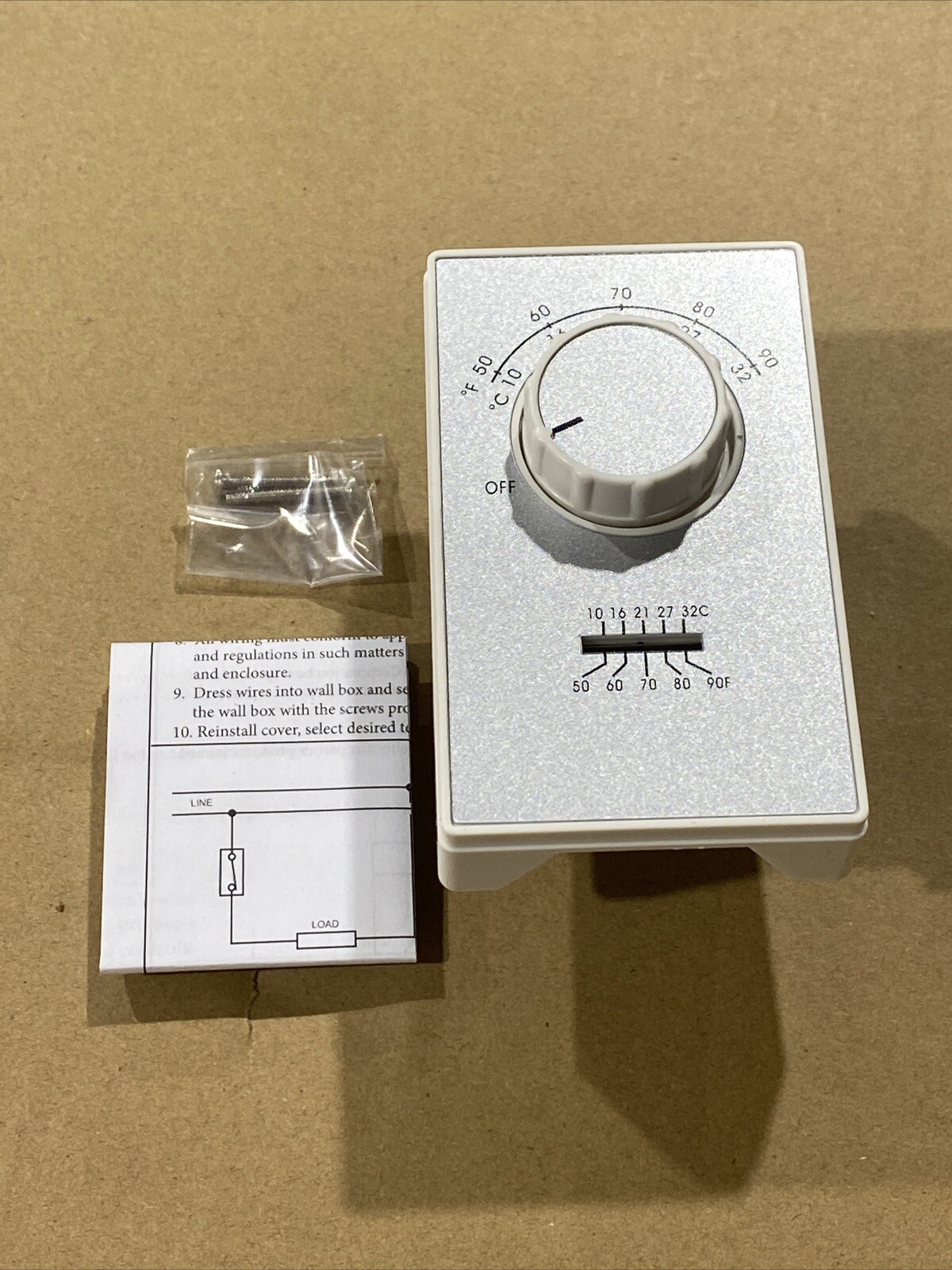 New ET9DTS Thermostat Double Pole Heat Only 22 amp