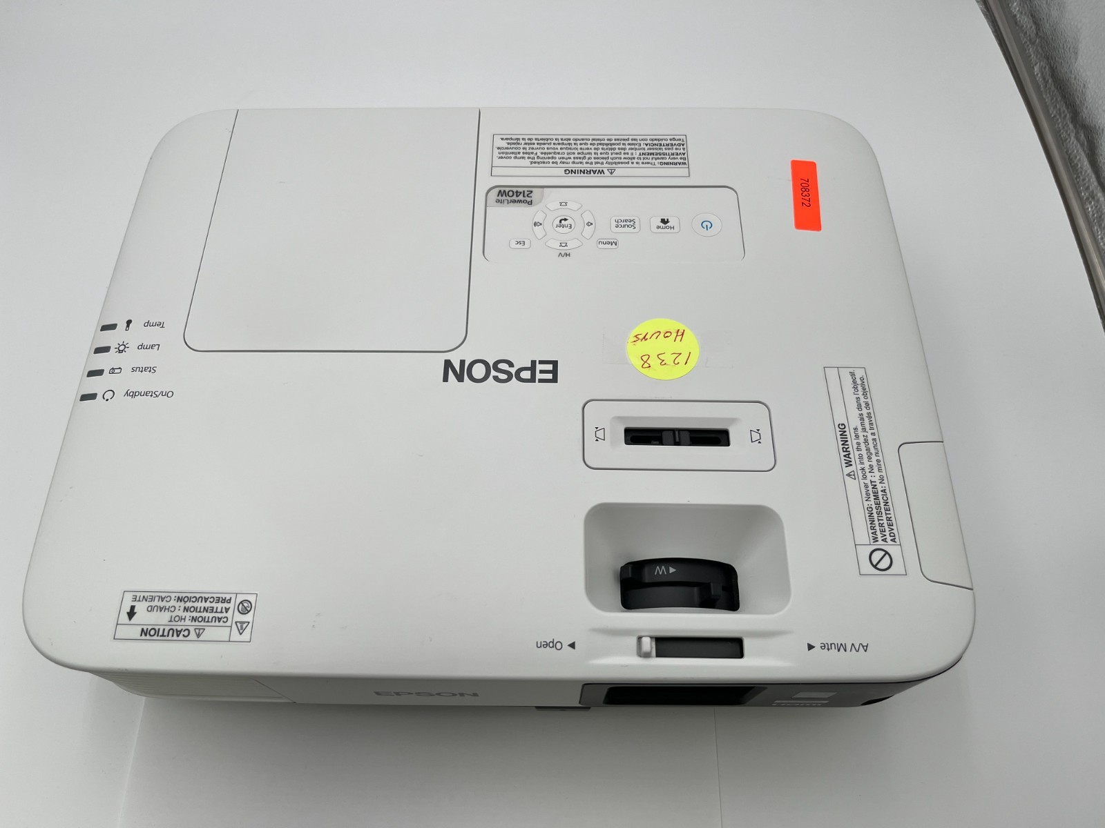 EPSON PowerLite 2140W WXGA 3LCD Projector H819A