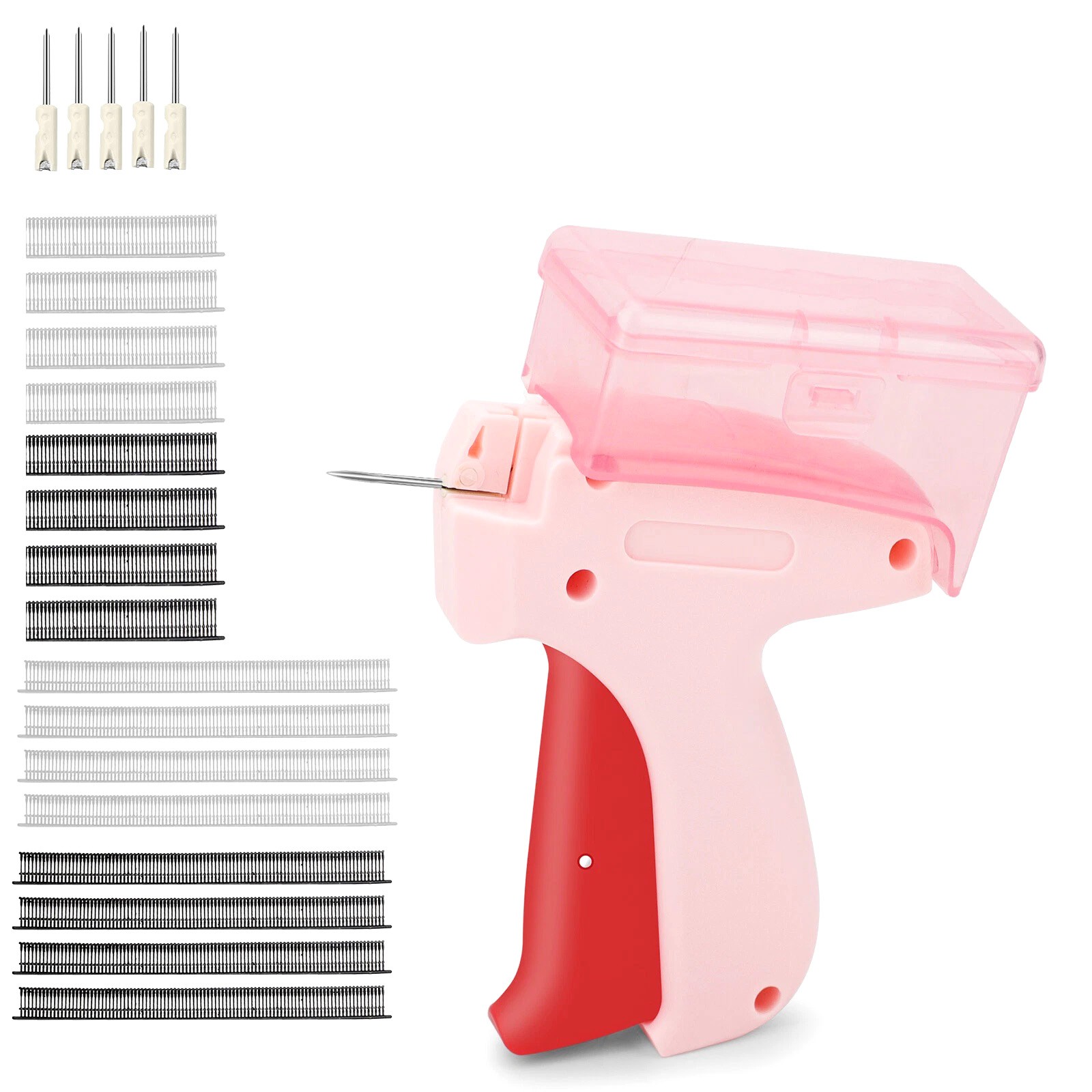 Sewing Gun Pink Effortless Operation Smooth Fabric Fixing Includes Glue Needles
