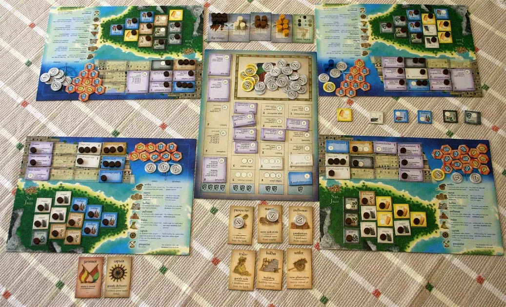Puerto Rico Board Game Replacement Tokens, Buildings, Boards & Cards – Pick Part