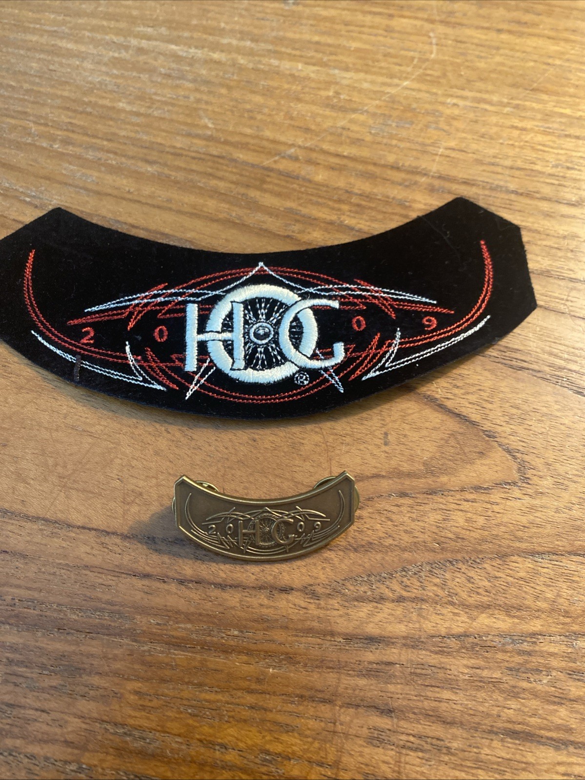 Harley Davidson Owners Group HOG 2009 Annual Membership Rocker Patch and Pin