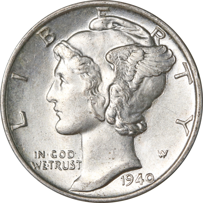 1940-P Mercury Dime - Split Bands