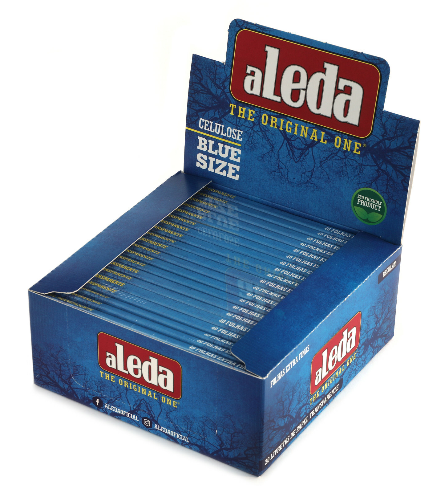 aLeda BLUE size clear Cellulose paper from Brazil - 1 box = 20 booklets