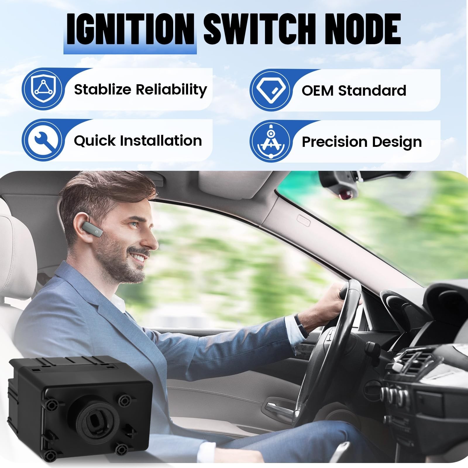 68105738AF Wireless Ignition Module Switch Kit & 2 Keys Compatible with 2011-...