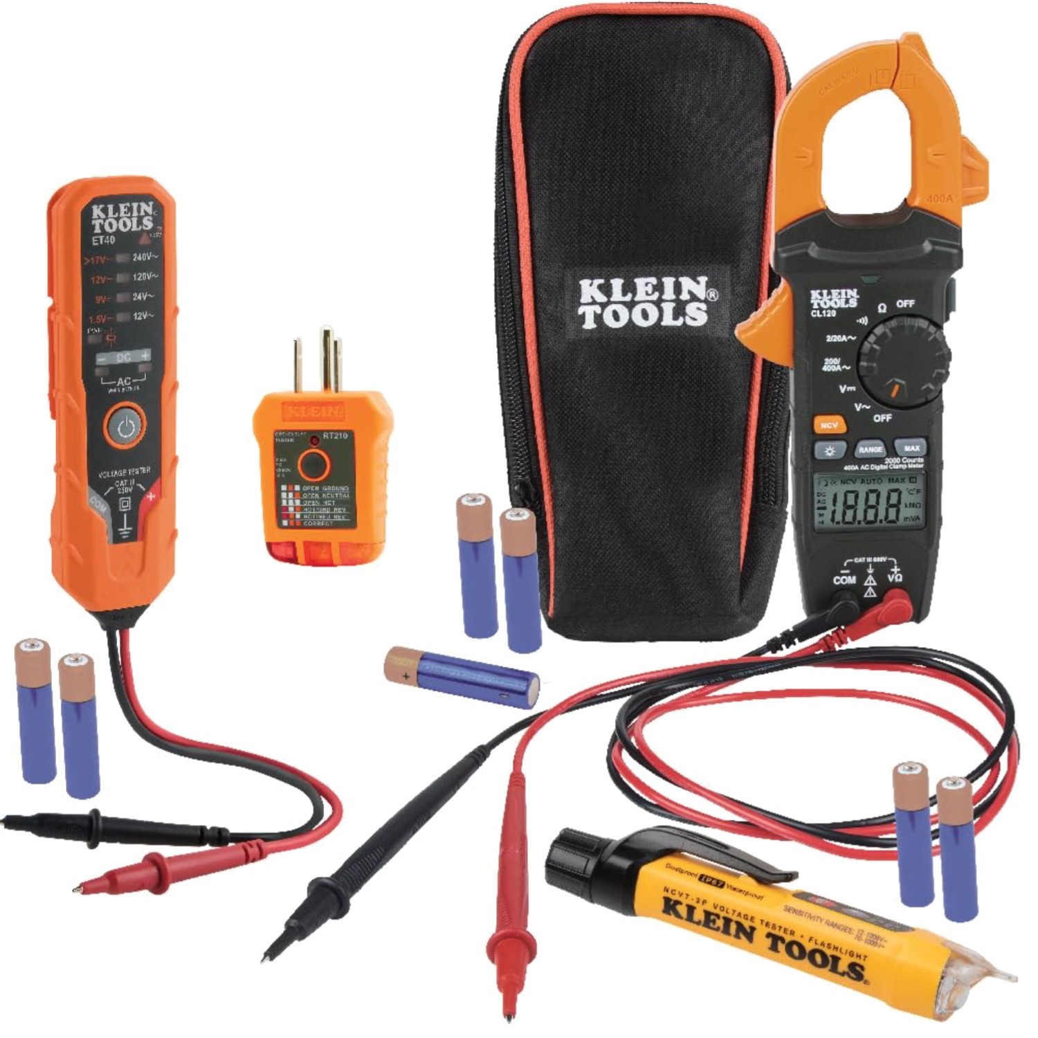 Complete Electrical  Set with Clamp Meter & Detectors