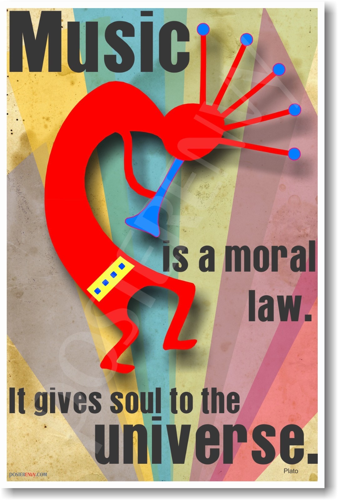 NEW MUSIC MOTIVATIONAL POSTER - Music is a Moral Law Gives Soul to the Universe