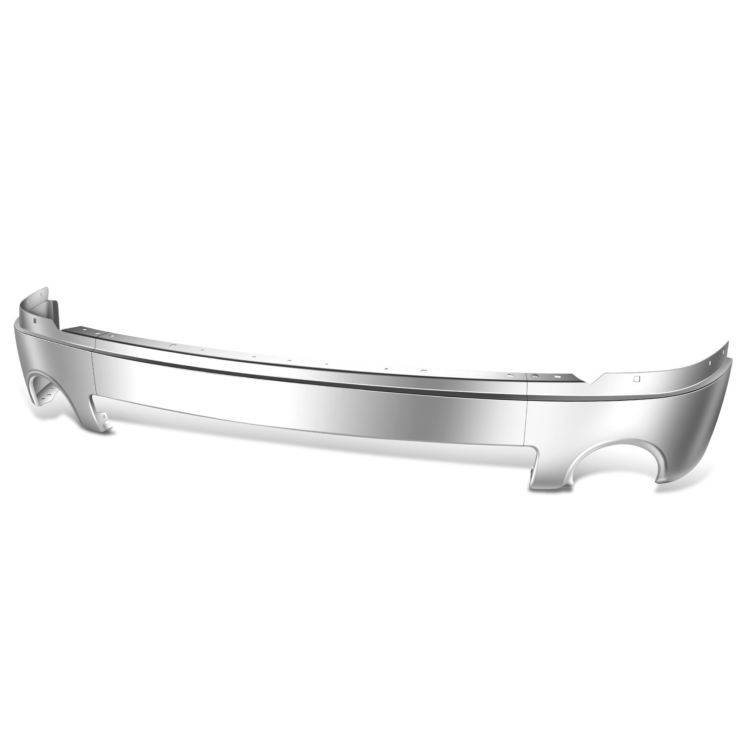 Fit 07-13 GMC Sierra 1500 Chrome Steel Front Bumper Face Bar w/ Fog Lights Holes