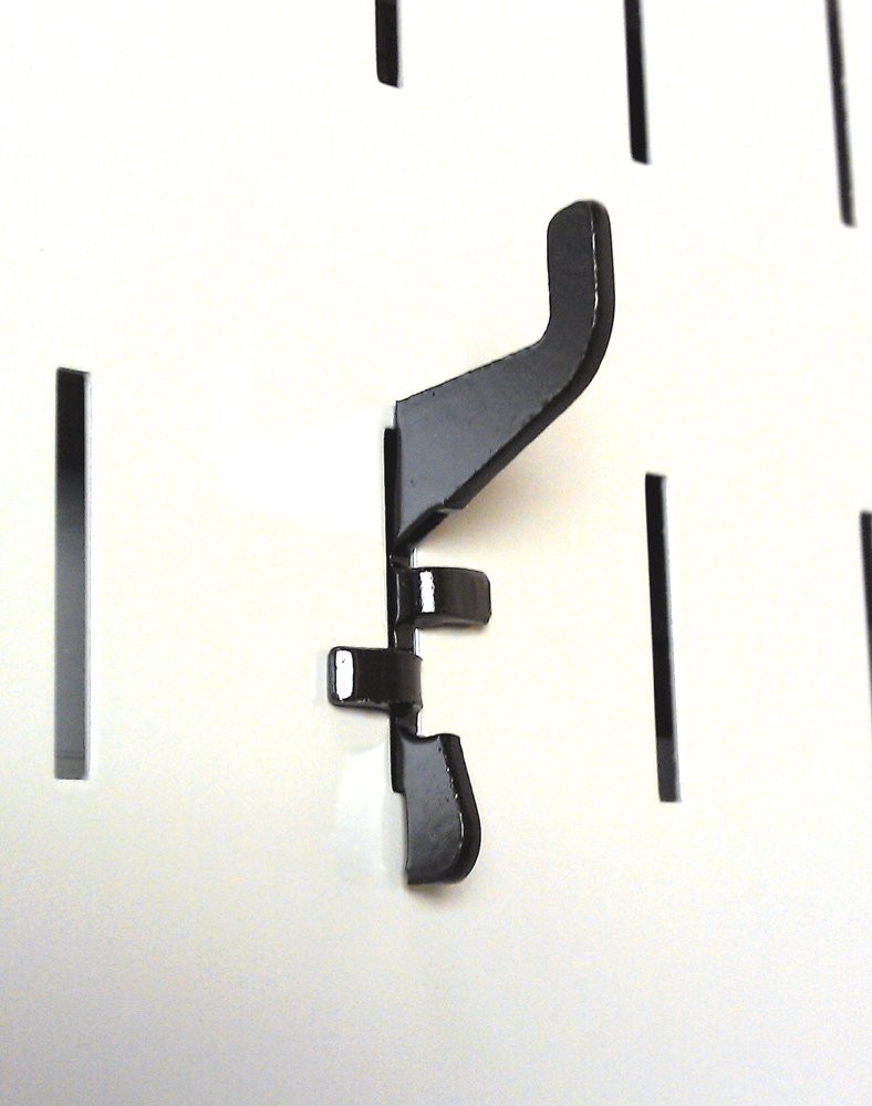 Wall Control Standard Slotted Hook Pack - 6 Count (Pack of 6), Black