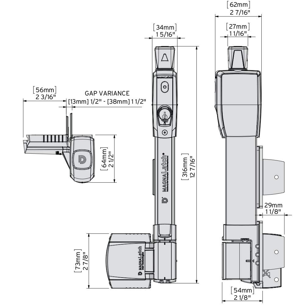 Professional-Grade Magnetic Gate Latch