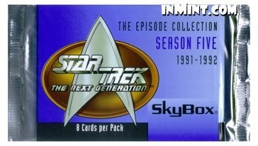 Star Trek: The Next Generation Season Five Trading Cards Pack (8 cards)...