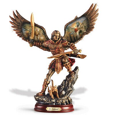 Bradford Samael Wrath of God Angel Cold Cast Bronze Sculpture Archangel Figurine