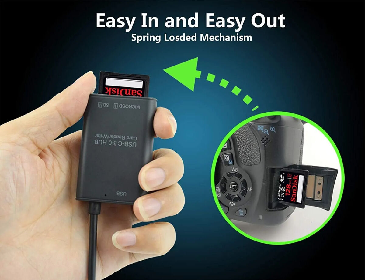🔥USB3.0 Type- C to SD Card Reader Writer OTG Adapter Micro Memory Card Reader🔥