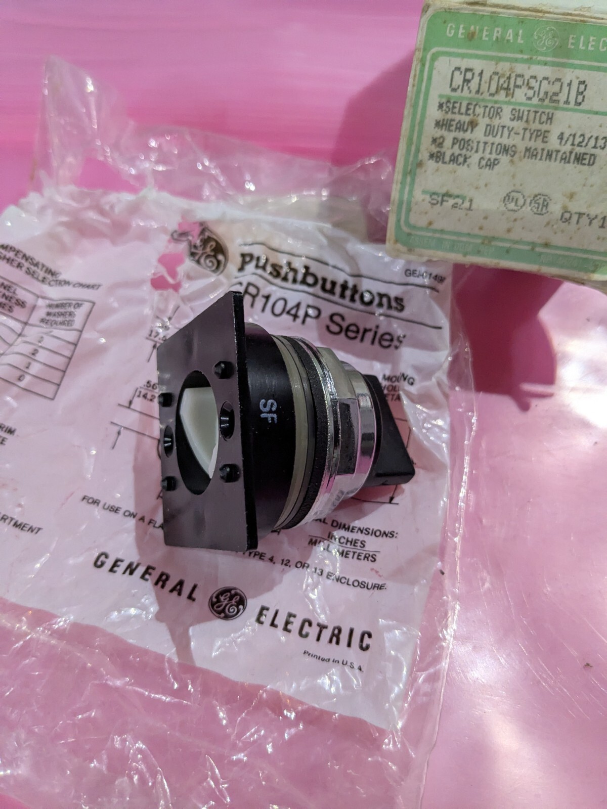 NEW GE CR104PSG Selector Switch !Charity!