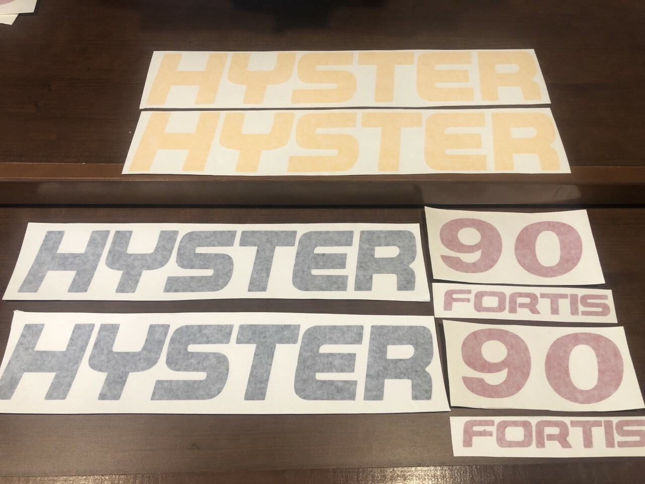 Hyster Forklift decal set  Fortis 90 Hyster Forklift  without safety kit