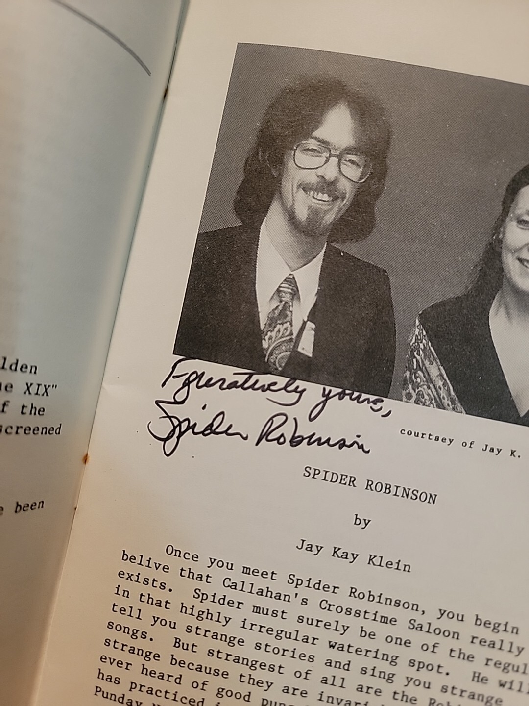 Vintage 1982 Boskone Sci-Fi Convention Program Ma Spider Robinson Signed